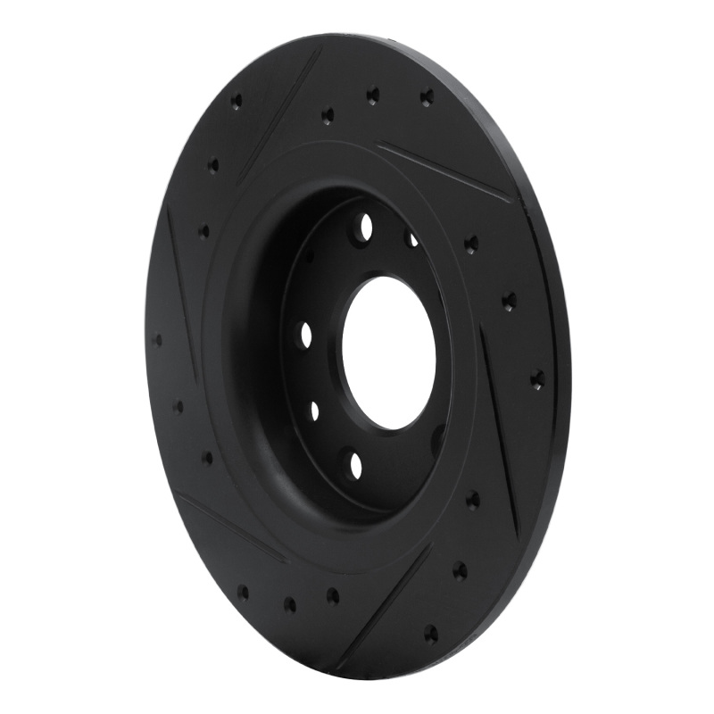 Mazda CX-3 Brake Rotor (1) - Rear Right - R1 Concepts - Drilled & Slotted - Black - `16-`18